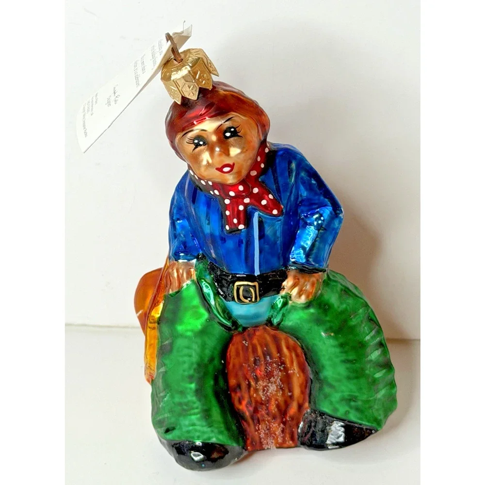 Christopher Radko Vintage 1996 Billie Joe Country Boy Glass Ornament Poland